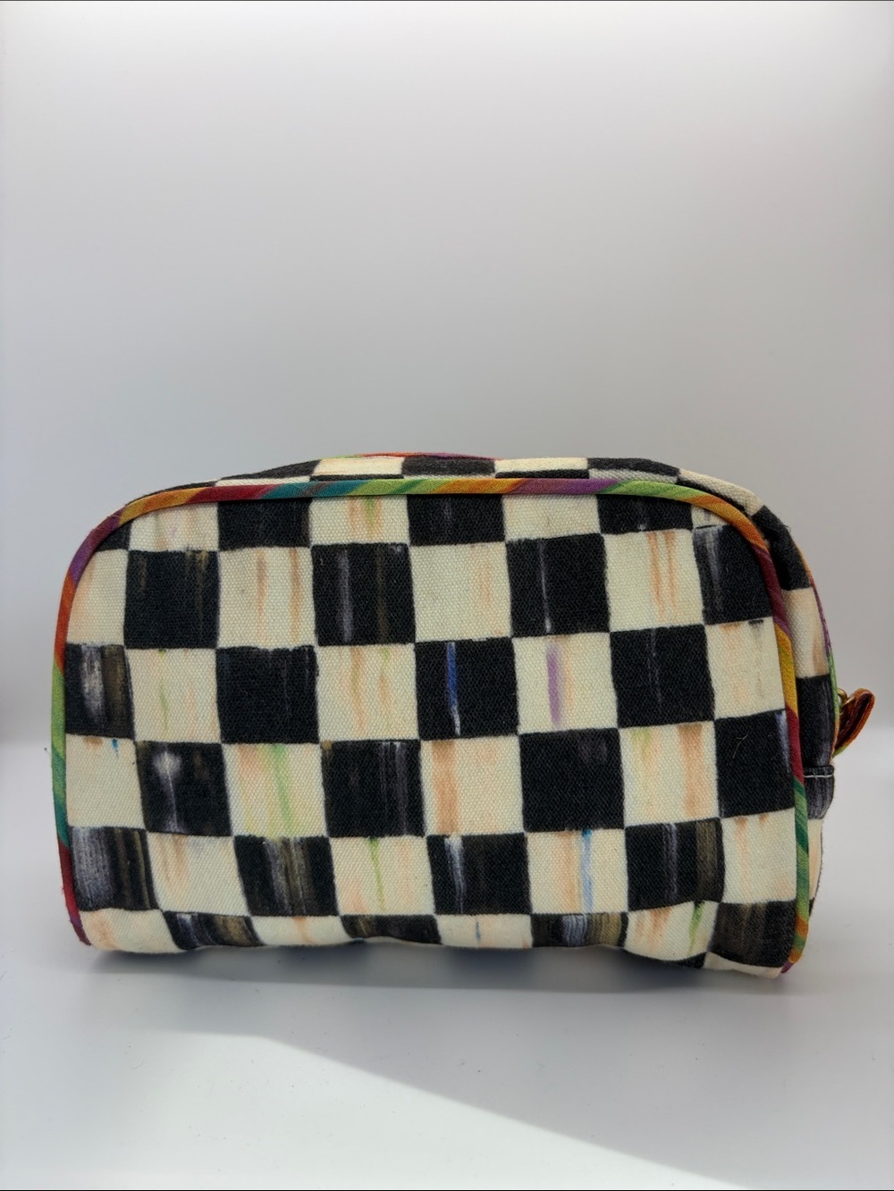 MacKenzie-Childs Courtly Check Cosmetic Pouch Clutch Bag